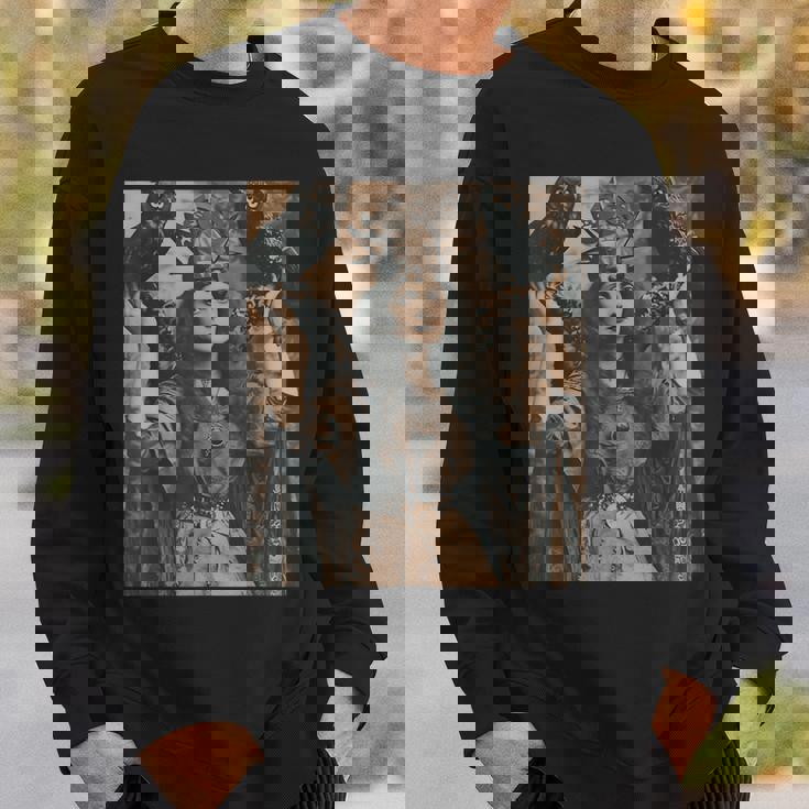 ビンテージ魔女魔女魔術師と猛禽フクロウ鳥ゴスゴシック。 スウェットシャツ 彼への贈り物