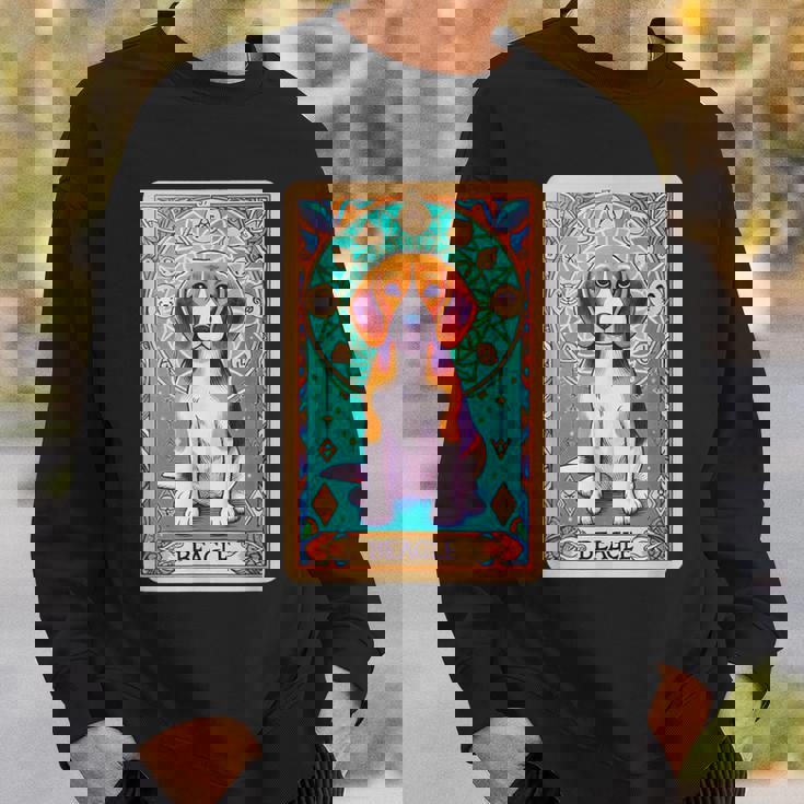 ビーグル 面白いtシャツ 犬 タロット カード かわいい メンズ 子供 おもしろ 服 グッズ ネタ スウェットシャツ 彼への贈り物