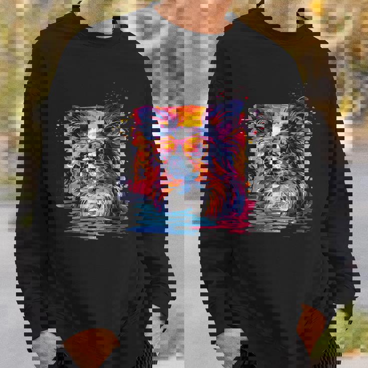 ビーチ・ポップアート クールなパピヨン スウェットシャツ 彼への贈り物