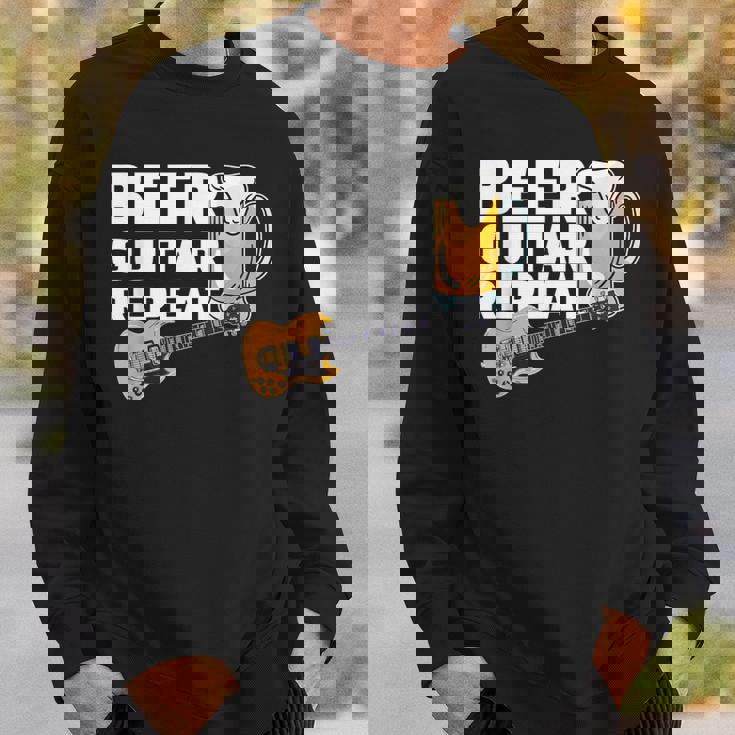 ビール ギター リピート ギター ベース ロックンロール ギタリスト向け スウェットシャツ 彼への贈り物