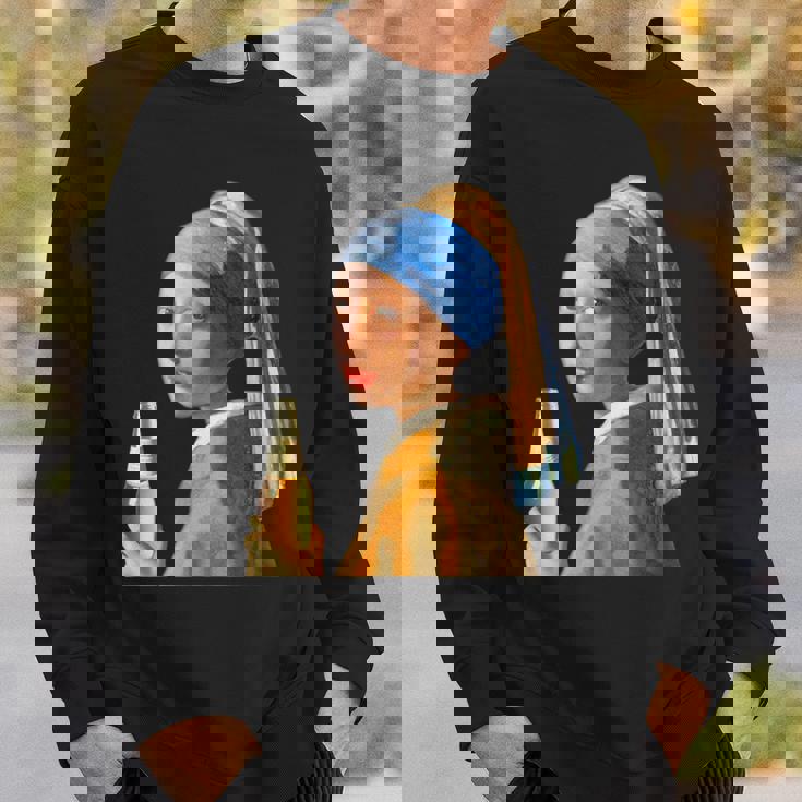 ビール 酒 面白いtシャツ フェルメール 飲み おもしろ 飲み会 のんべえ メンズ ネタ 服 変な スウェットシャツ 彼への贈り物