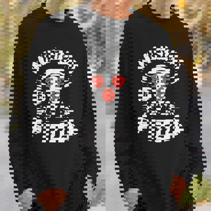 ピザのためにしゃがむ Willquat For Pizza スウェットシャツ 彼への贈り物