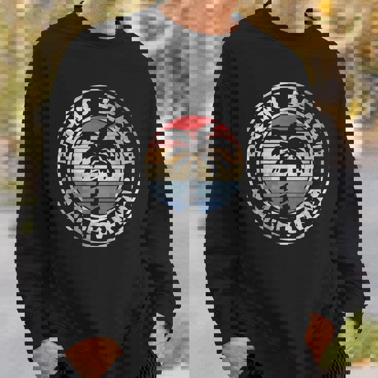 ピズモビーチ カリフォルニア サンセット ヤシの木 ビーチ レトロ スウェットシャツ 彼への贈り物