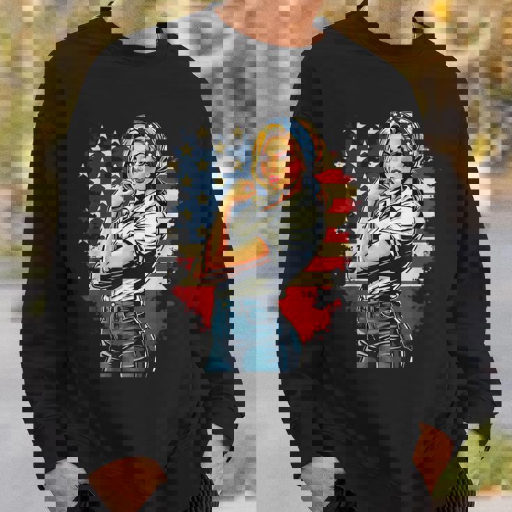 ピンアップセクシースタイルアメリカの象徴 スウェットシャツ 彼への贈り物