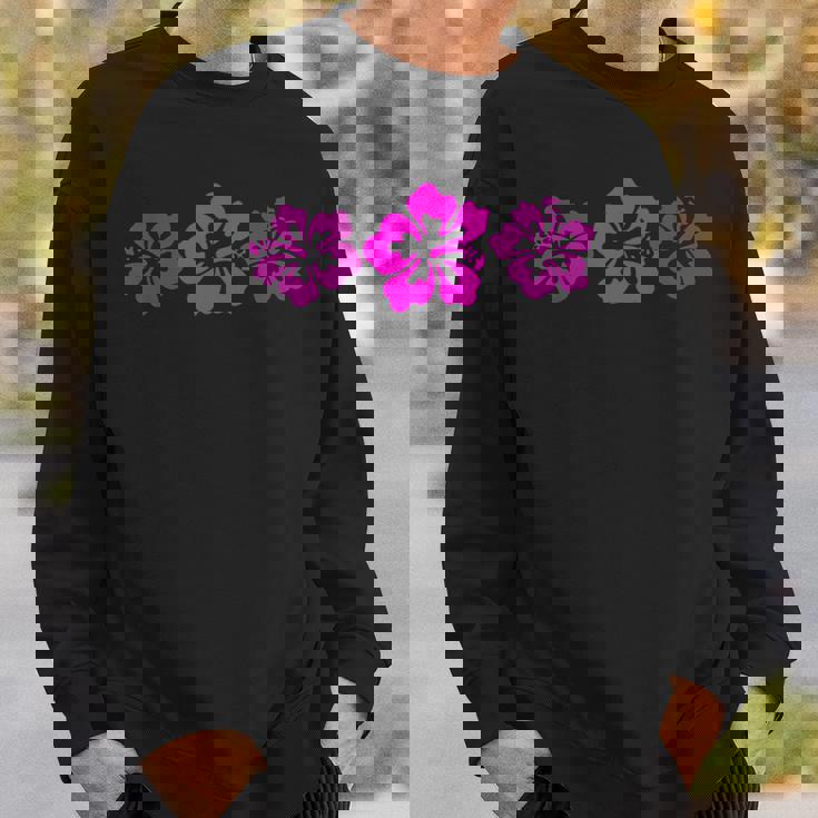 ピンク ハイビスカス フラワー ハワイアン スウェットシャツ 彼への贈り物