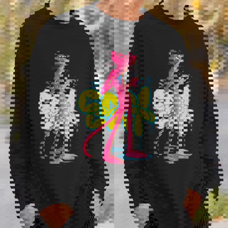 ピンクパンサー クールな猫 グラフィティ チョークアート スウェットシャツ 彼への贈り物