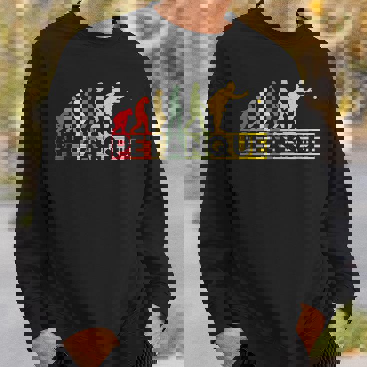 ファニー ペタンク シャツ ヒューマン エボリューション メンズ レディース ボーイズ ガールズ スウェットシャツ 彼への贈り物