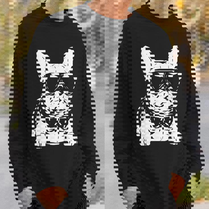 ファニーフレンチブルドッグ サングラス付き フレンチブルドッグ スウェットシャツ 彼への贈り物