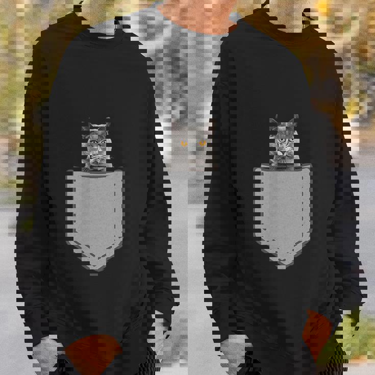 ファニーブリティッシュショートヘア猫 スウェットシャツ 彼への贈り物