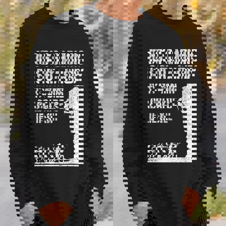 ファニーロッククライマーギフト 男女兼用 クールなゾンビクライミングに スウェットシャツ 彼への贈り物