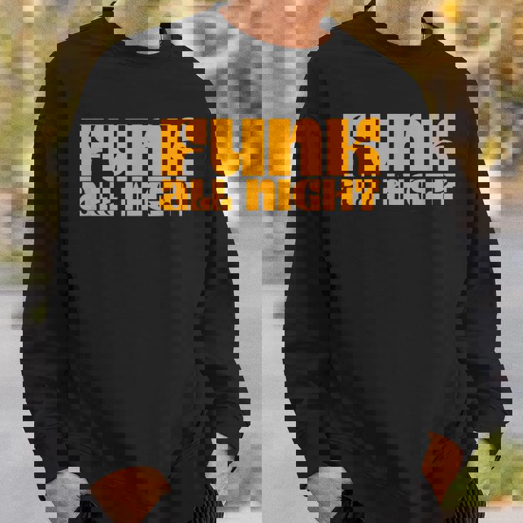 ファンク オールナイト 70年代 レトロ ソウル ファンク ディスコミュージック スウェットシャツ 彼への贈り物