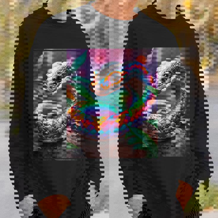 ファンタジー かわいい 鮮やかな蛇の葉 スウェットシャツ 彼への贈り物