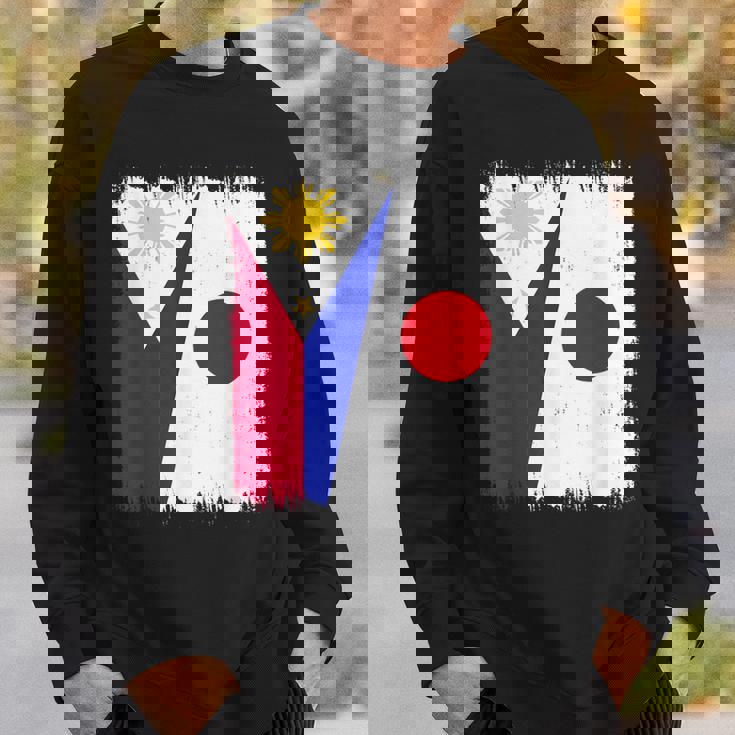 フィリピン 日本 ハーフフラッグ ウェア フィリピン ジャパニーズルーツ スウェットシャツ 彼への贈り物