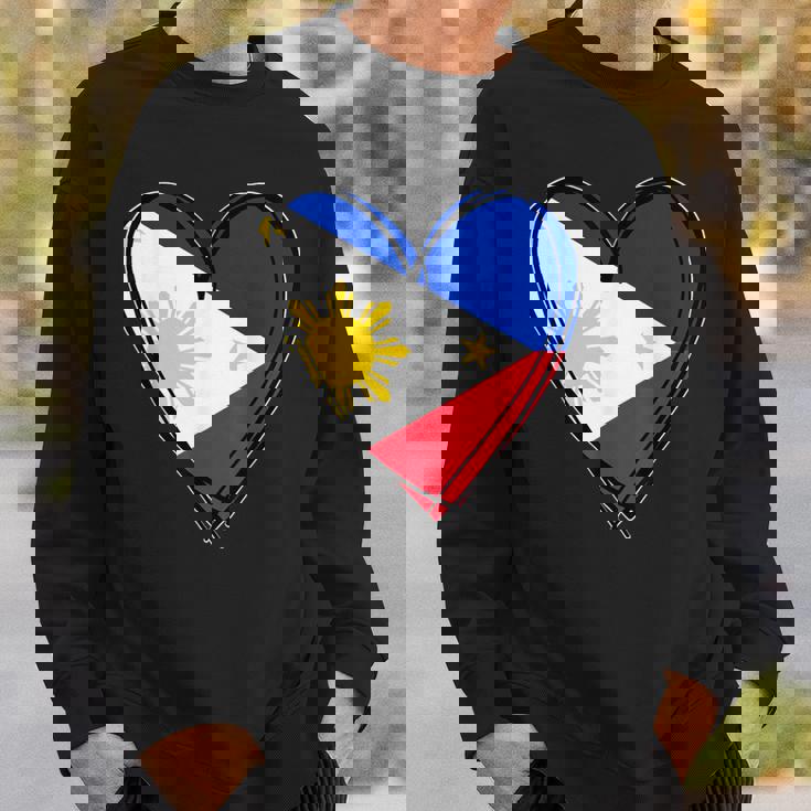 フィリピン独立記念日 I Love Philippines 国旗 ハート スウェットシャツ 彼への贈り物