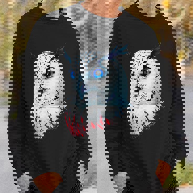 フクロウの傑作 雪フクロウ 鳥アート 動物 雪フクロウ スウェットシャツ 彼への贈り物