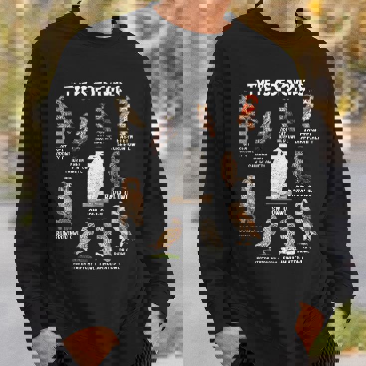 フクロウの種類 教育コレクション かわいいフクロウ愛好家 面白い スウェットシャツ 彼への贈り物