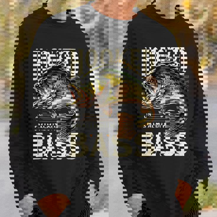 フックオンスモールマウスバスフィッシングシャツ スウェットシャツ 彼への贈り物