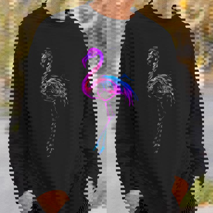 フラミンゴ好き カラフル クール スタイリッシュ スウェットシャツ 彼への贈り物