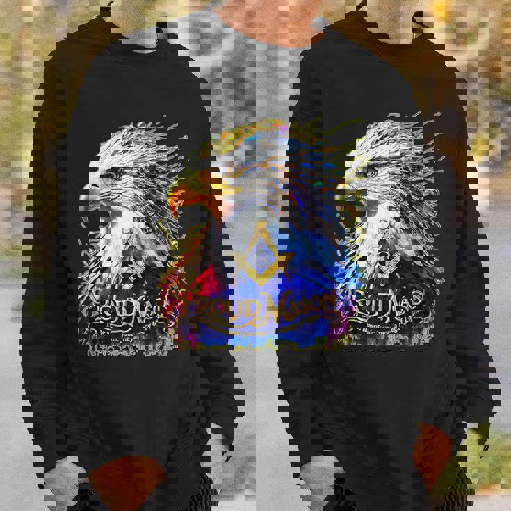 フリーメイソンs&C「マイティカラーイーグル」と書かれたフリーメイソンのシンボル。 スウェットシャツ 彼への贈り物