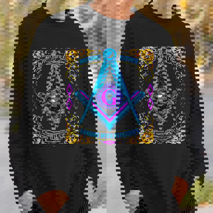 フリーメーソンのシンボル「誠実さをもってリードするフリーメーソンの父」 スウェットシャツ 彼への贈り物