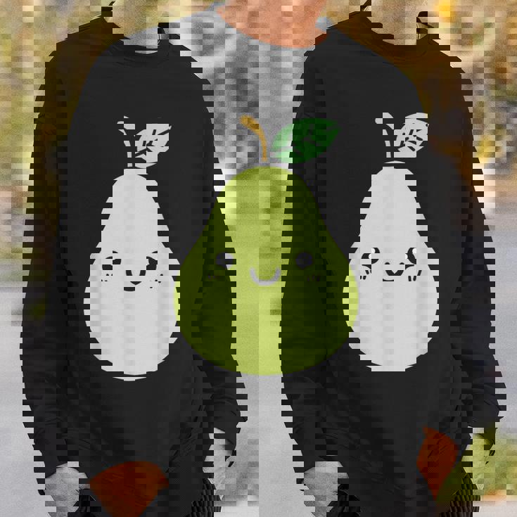 フルーツ 梨 小さなミニマリストのシンプルな梨 スウェットシャツ 彼への贈り物