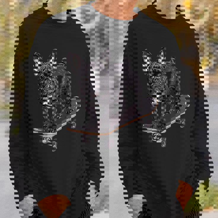 フレンチブルドッグ スケートボード スウェットシャツ 彼への贈り物