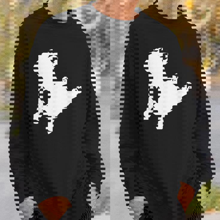 フレンチブルドッグ ヨガポーズシャツ 愛のハートフレンチギフト付き スウェットシャツ 彼への贈り物