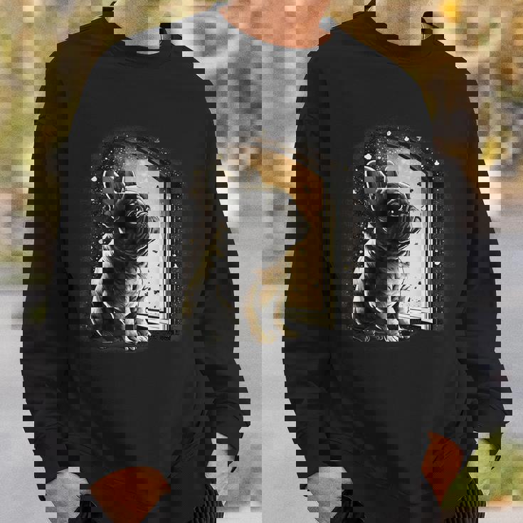 フレンチブルドッグ 夜のかわいいフレンチドッグ スウェットシャツ 彼への贈り物