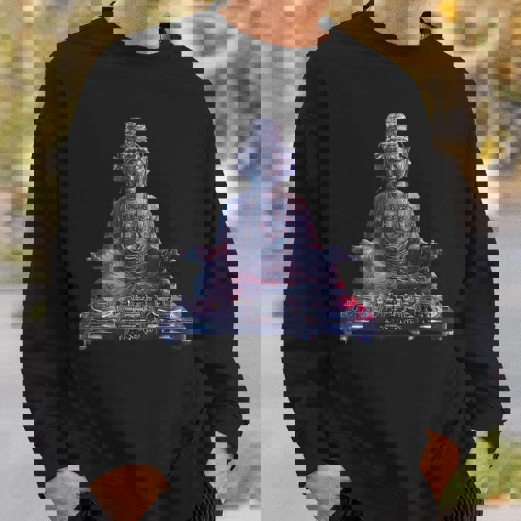 ブッダ Dj 瞑想 ダンス クラブ ハウス ターンテーブル Dj ブッダ スウェットシャツ 彼への贈り物