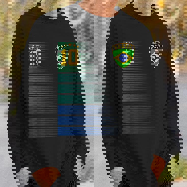 ブラジル サッカーファン ジャージ ブラジル国旗 フットボール愛好家 スウェットシャツ 彼への贈り物