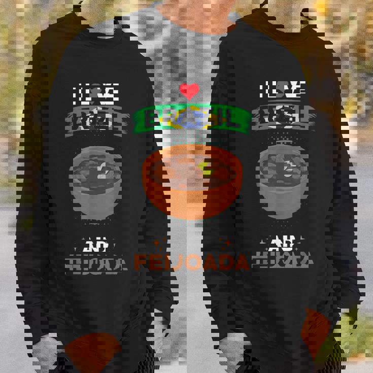 ブラジル料理 ブラジル国旗 I Love Brazil And Feijoada スウェットシャツ 彼への贈り物