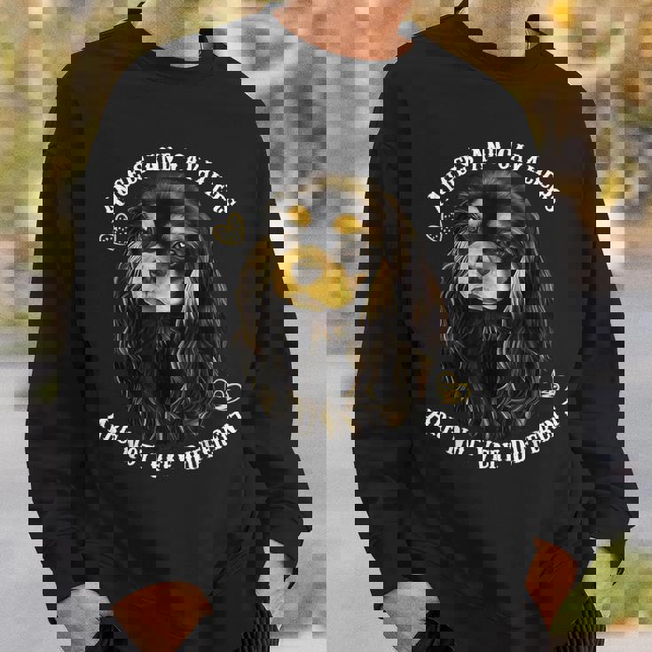 ブラックとタン、キャバリアキングチャールズ・スパニエル スウェットシャツ 彼への贈り物