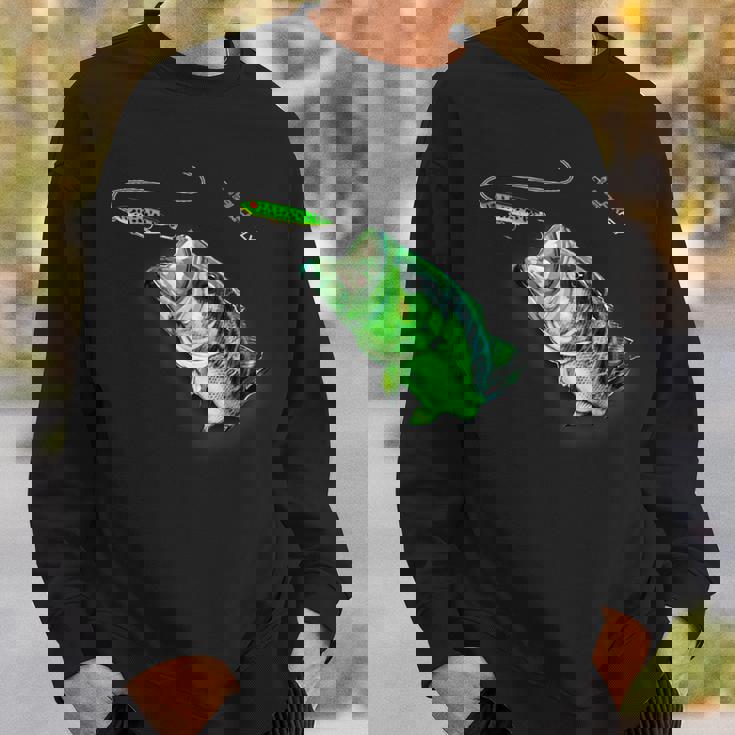 ブラックフライのトップウォータースプークを備えた新しいバスフィッシングシャツ スウェットシャツ 彼への贈り物