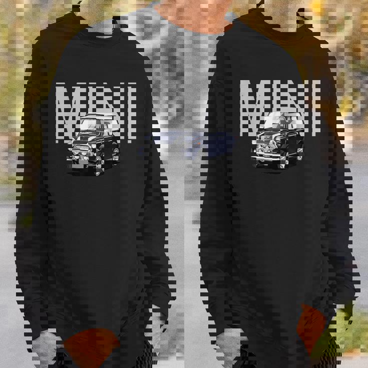 ブリティッシュクラシック スポーツカー ブルー ミニ スウェットシャツ 彼への贈り物