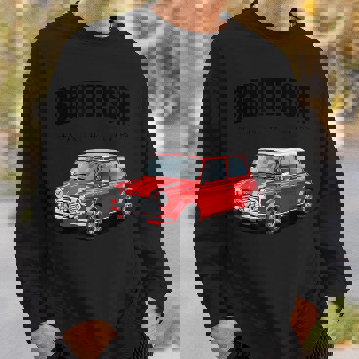 ブリティッシュクラシックカー レッド ミニスポーツカー スウェットシャツ 彼への贈り物