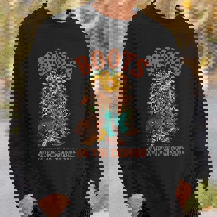 ブーツ オン ザ グラウンド ウエスタン サザン カントリー ロデオ カウガール スウェットシャツ 彼への贈り物