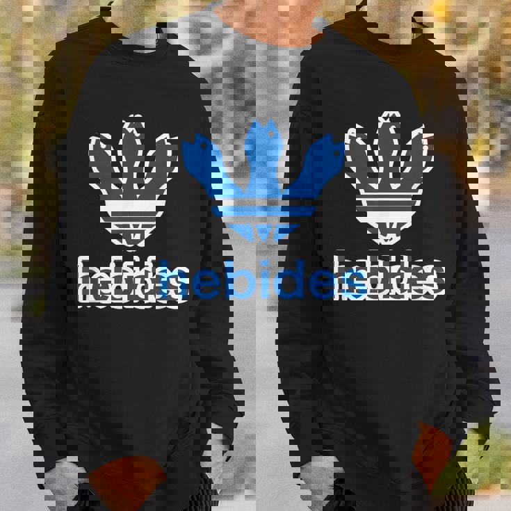 ヘビデス Hebides《ブルー 青》巳年 蛇年 へび【ブランド ロゴ パロディ】2025 干支 十二支 面白い スウェットシャツ 彼への贈り物