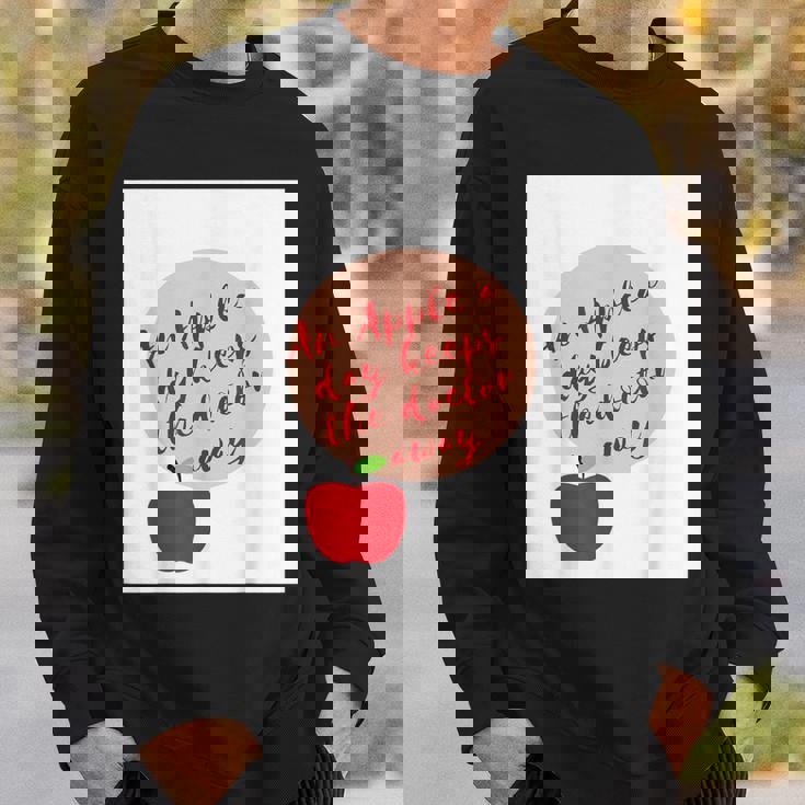 ヘルシーシャツアップル 最新 医者を遠ざける スウェットシャツ 彼への贈り物