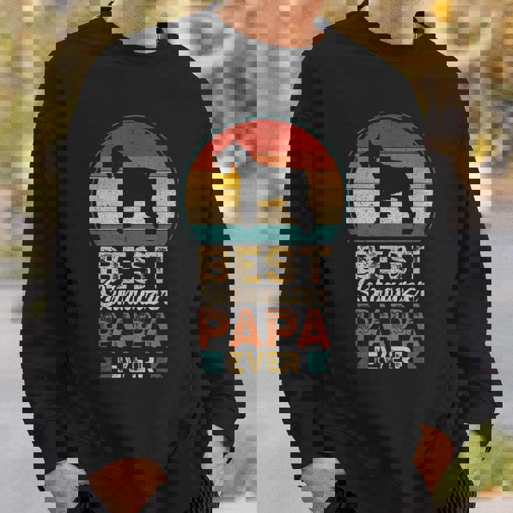 ベスト・シュナウザー・パパ ミニチュア・シュナウザー スウェットシャツ 彼への贈り物