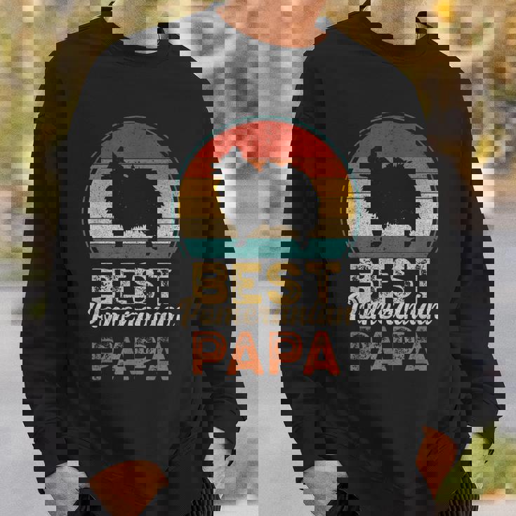 ベスト・ポメラニアン・パパ 父の日 ポム・ドッグ スウェットシャツ 彼への贈り物