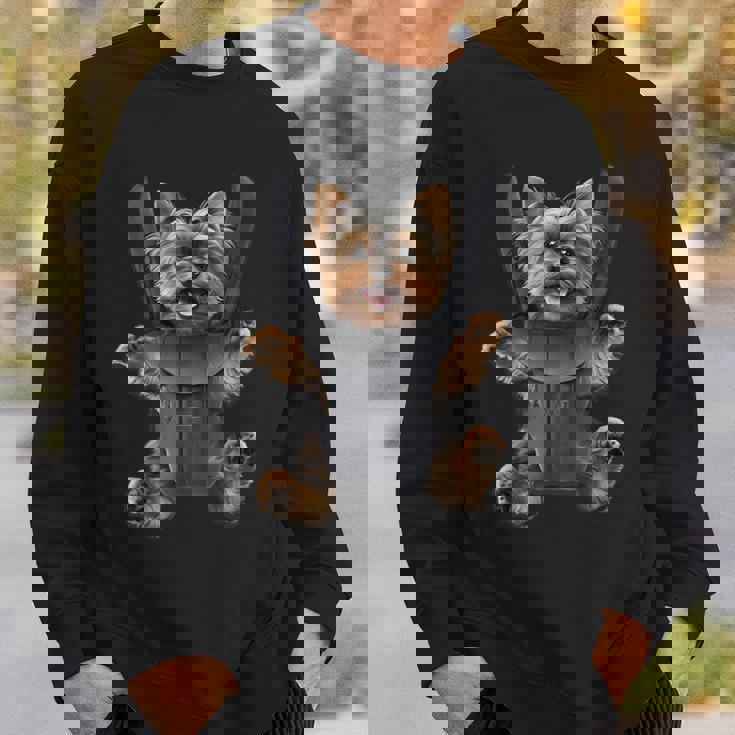 ベビーキャリア ヨーキーラバーズ 子犬 ポケット付き スウェットシャツ 彼への贈り物