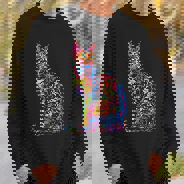 ベンガル猫ポップアート スウェットシャツ 彼への贈り物