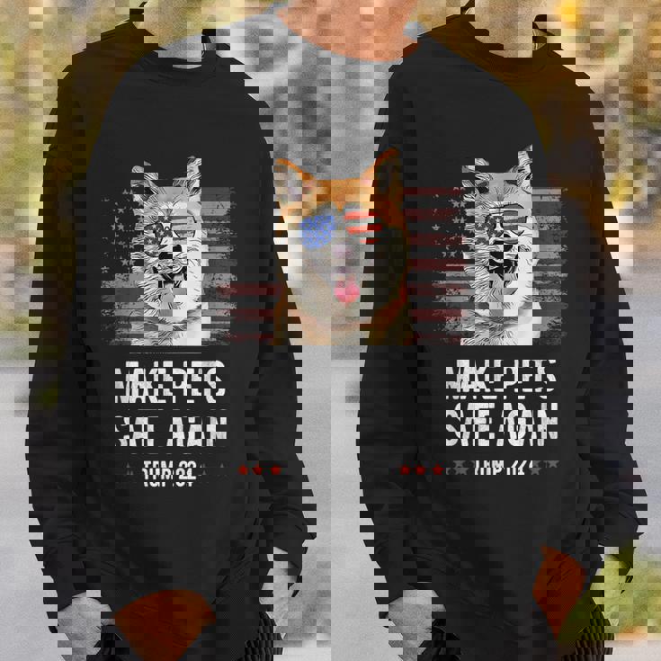 ペットを再び安全に 秋田犬 トランプ 2024 スウェットシャツ 彼への贈り物