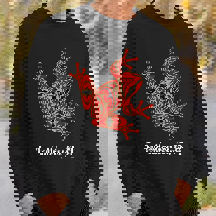 ペンドルトン、またはレッドブラックフロッグ ネイティブアメリカン パシフィックnw スウェットシャツ 彼への贈り物