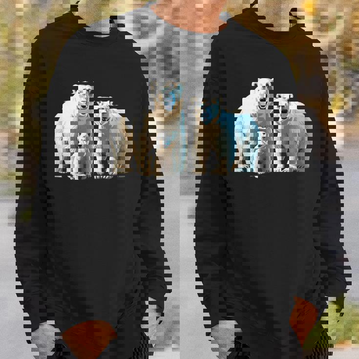 ホッキョクグマ。動物好き、シロクマの家族 スウェットシャツ 彼への贈り物