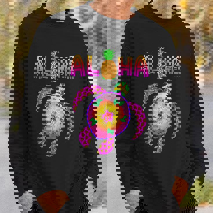 ホヌウミガメ アロハ ハワイ諸島 バケーション スウェットシャツ 彼への贈り物