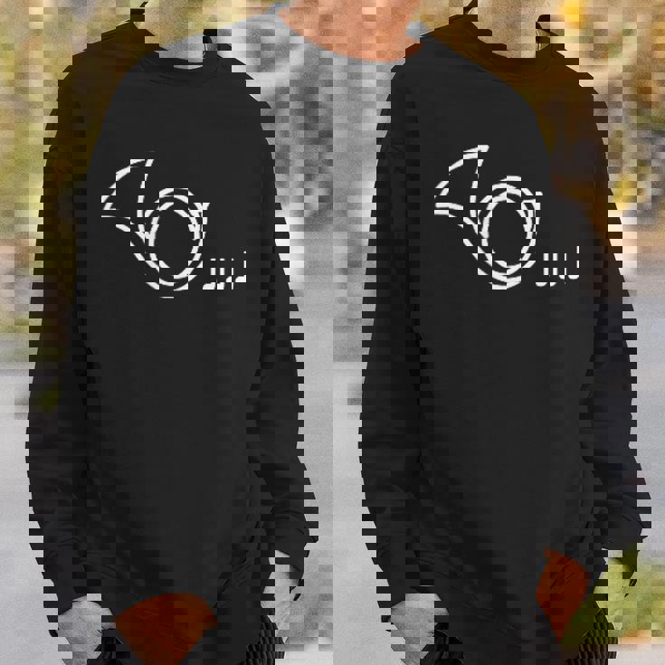 ホルン 音符 楽譜 音楽 楽器 音楽雑貨 シンプル 可愛い スウェットシャツ 彼への贈り物