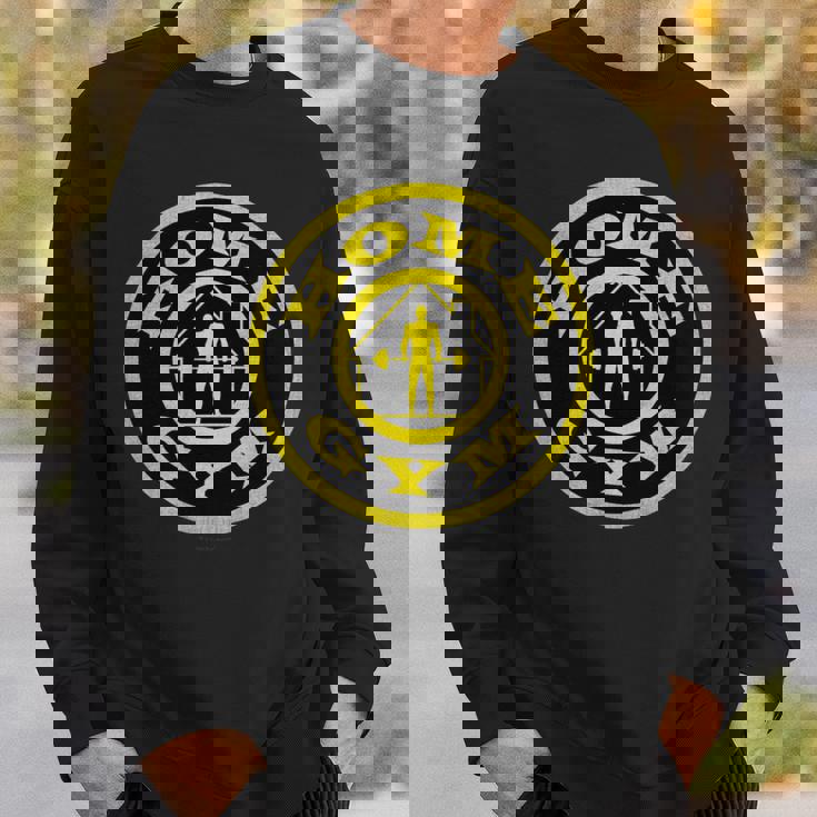 ホームジム アンティーク調ゴールドパロディー 長袖tシャツ スウェットシャツ 彼への贈り物