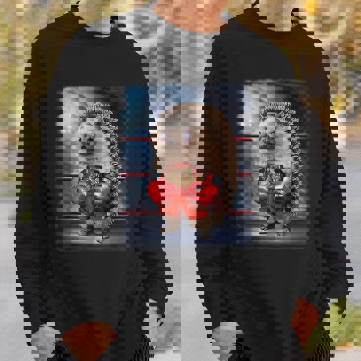 ボクシングチャンピオン ハリネズミファイター スウェットシャツ 彼への贈り物