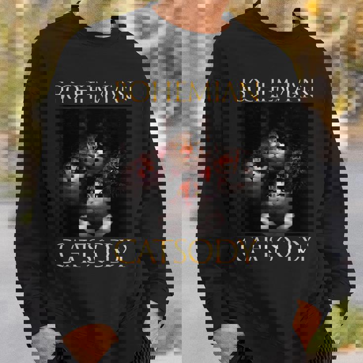 ボヘミアン キャットソディ 猫 子猫 ニャー パロディ 面白い 猫好き スウェットシャツ 彼への贈り物